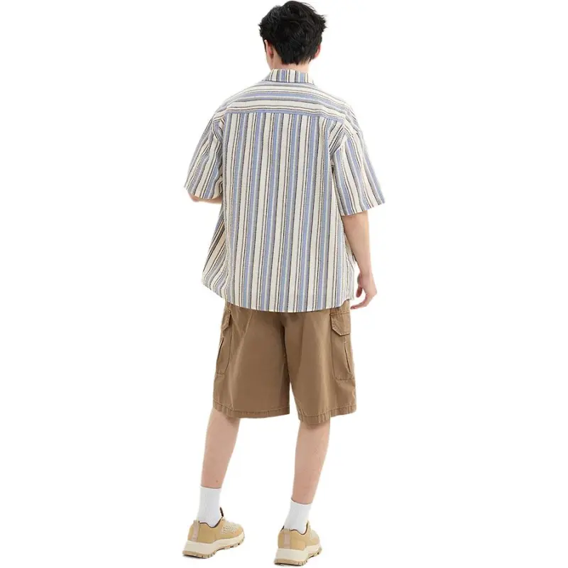 Three blessings Shirts Men Blue-3