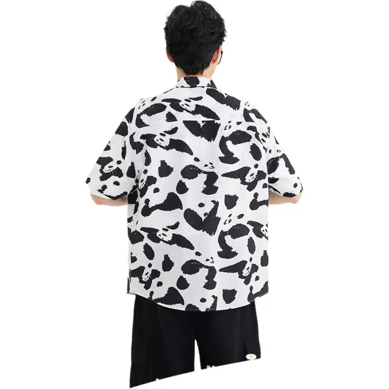 Three blessings Shirts Men Pure White-3