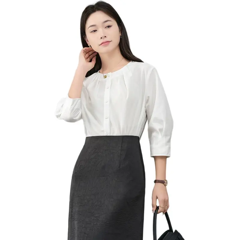 YALIDA Shirts Women's White-2