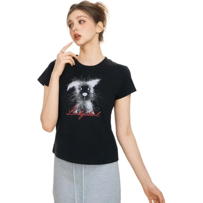 LADY IDEAL Regular T Shirt Women's Short Sleeved-3