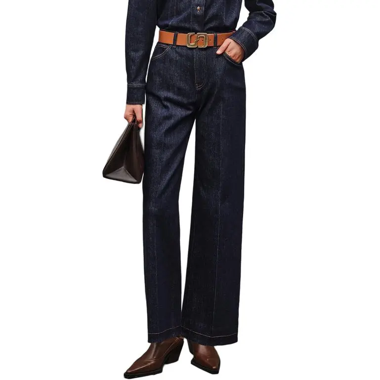 INSUN Jeans Women's Navy Blue-1