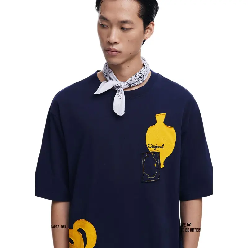Desigual T Shirts Men Blue-5