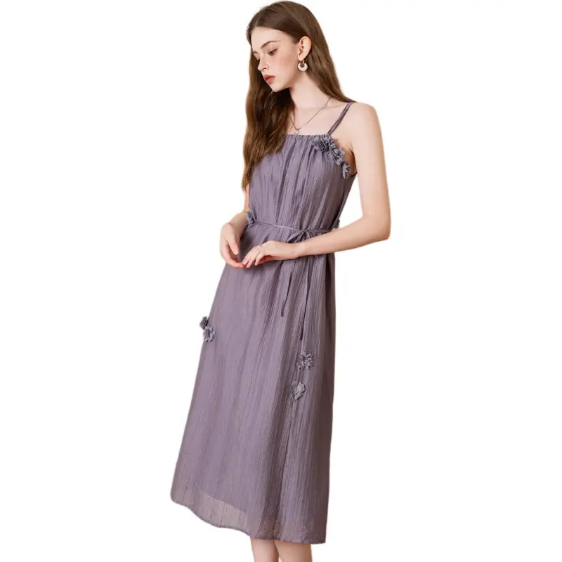 BANANA BABY Slip Dresses Women's Purple Floral-1