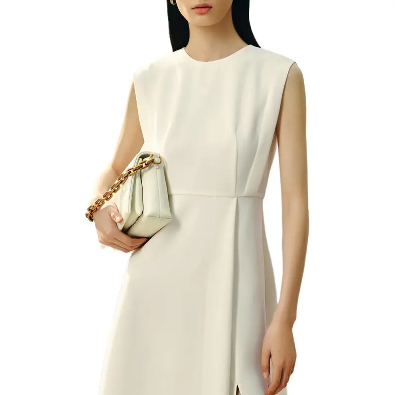 INSUN Sleeveless Dresses Women's White-5