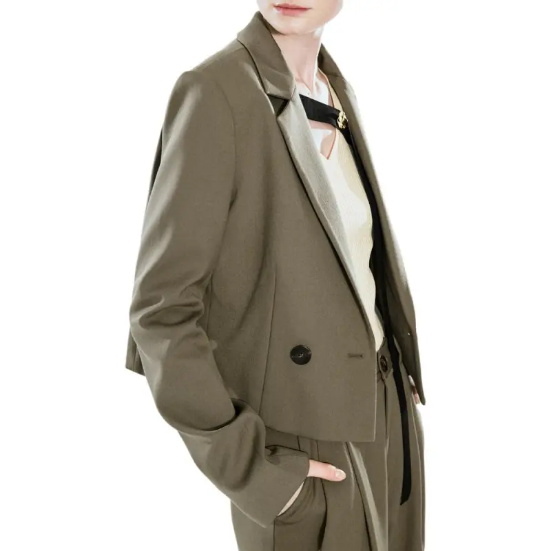 COVERINS Business Suits Women's Olive Green-5
