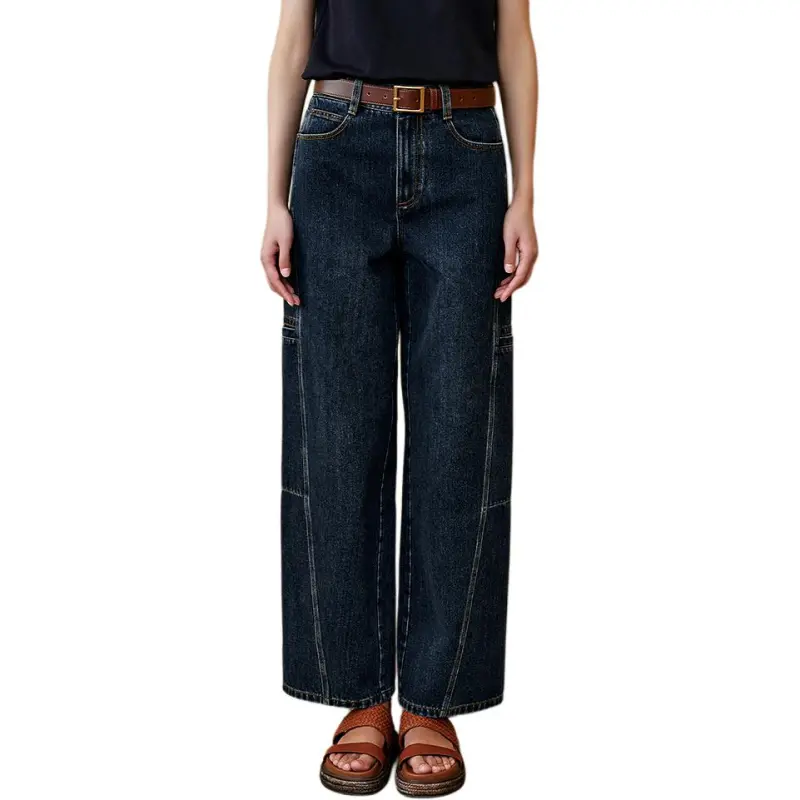 INSUN Jeans Women's Deep Sea Blue-3