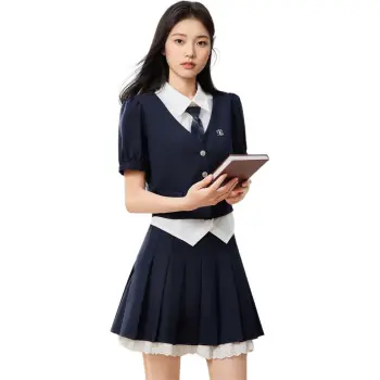 Love To Serve Skirt Set Women's Navy Blue