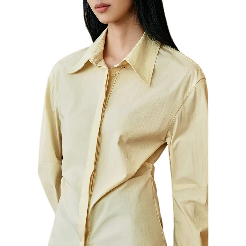 INSUN Shirts Women's Light Yellow-0