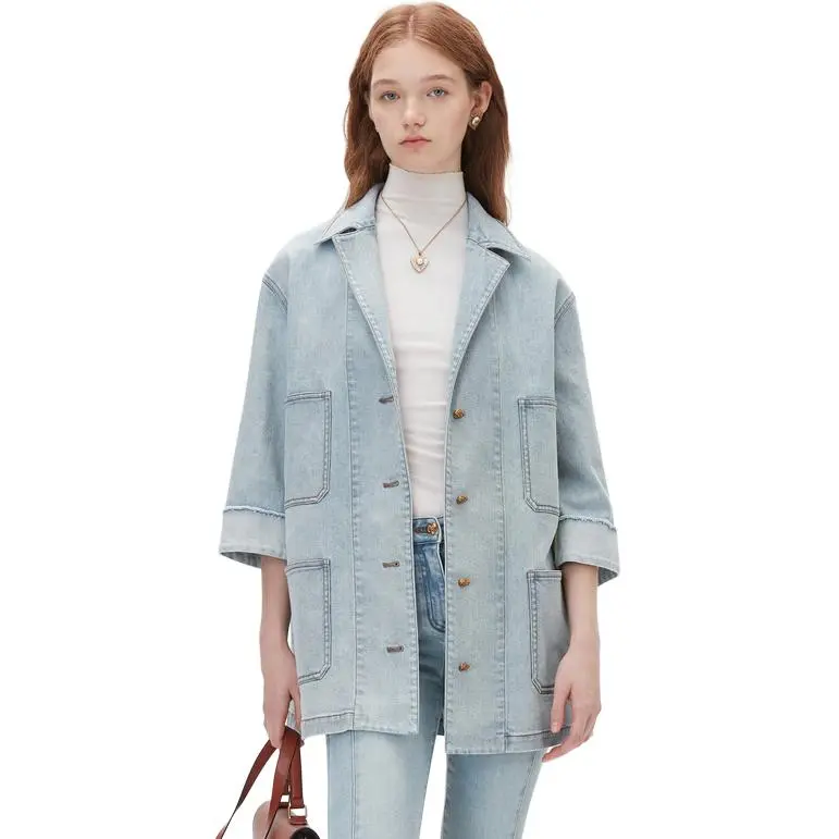 Caroline Denim Jackets Women's Light Blue-1