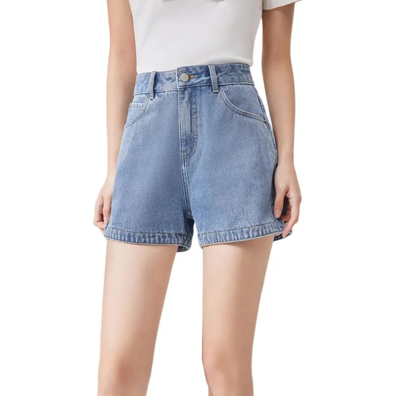 Love To Serve Denim Shorts Women's Denim Light Blue-4