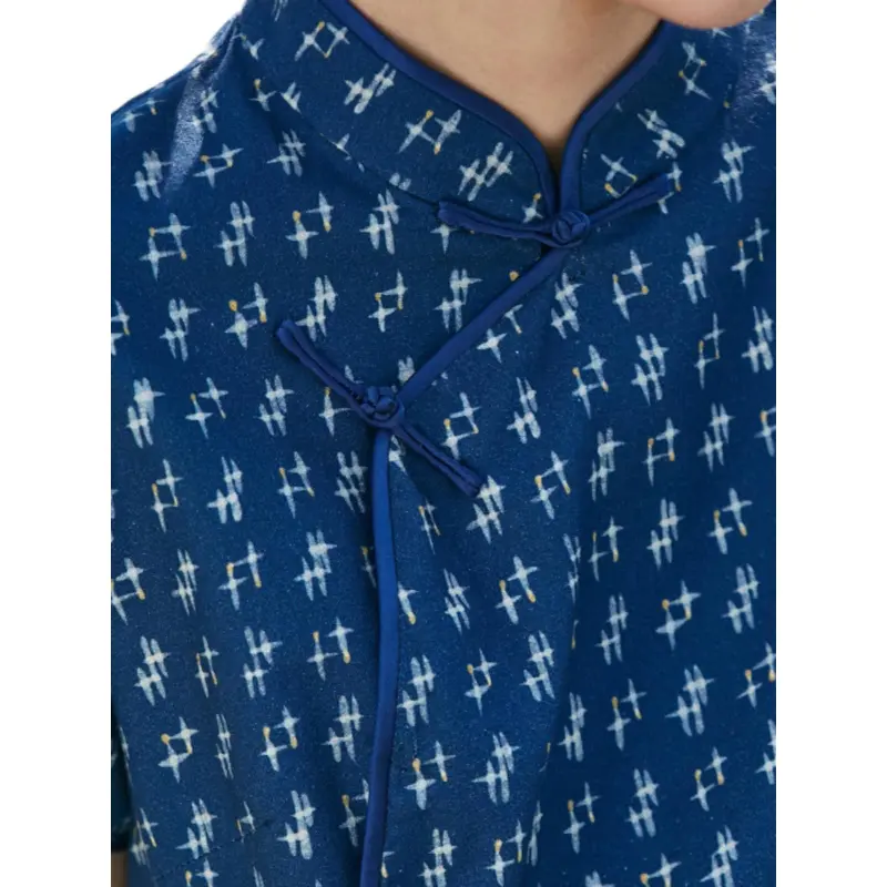 JIXIANGYUER Cheongsams Women's Blueberry Blue-5