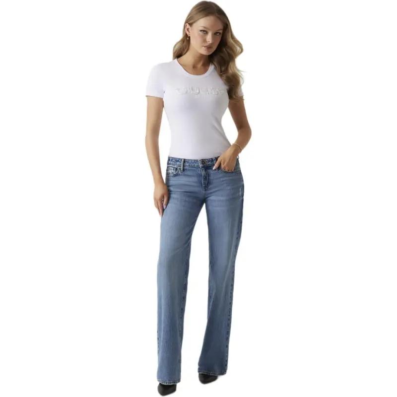 GUESS T Shirts Women's G011 White-2