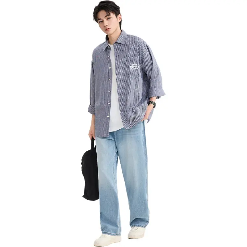 Three blessings Jeans Men Blue-3