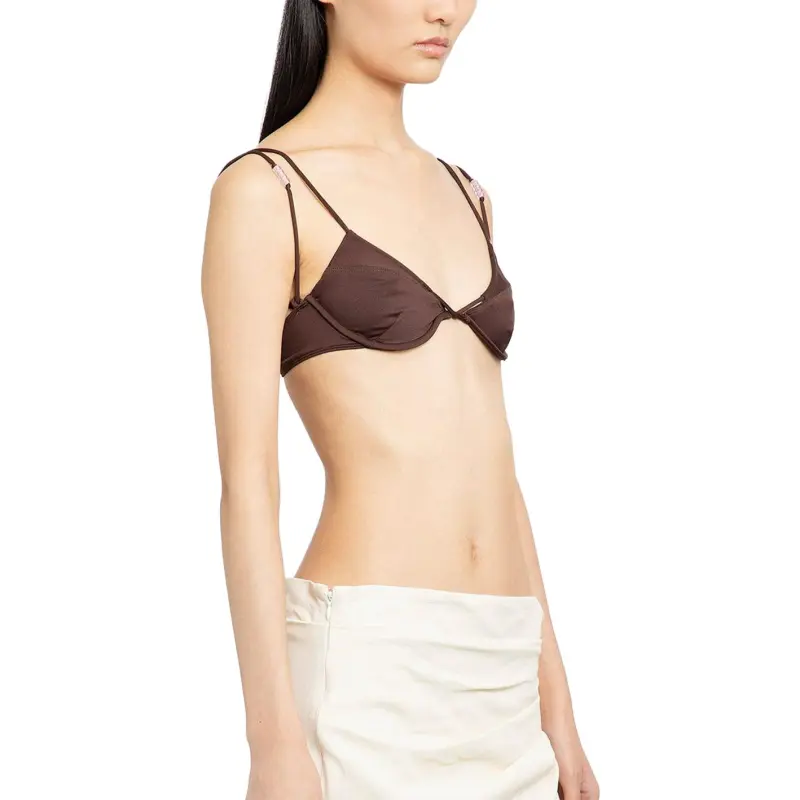 Jacquemus Barco Bead-embellished Bikini Top-1