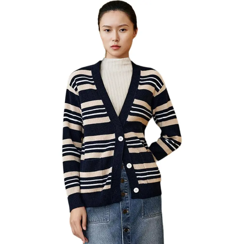 INSUN Cashmere Sweaters Women's Navy Blue-3
