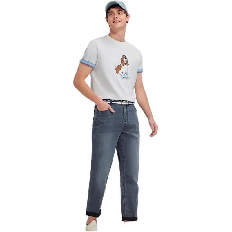 Hush Puppies Jeans Men Vintage Blue Denim-3