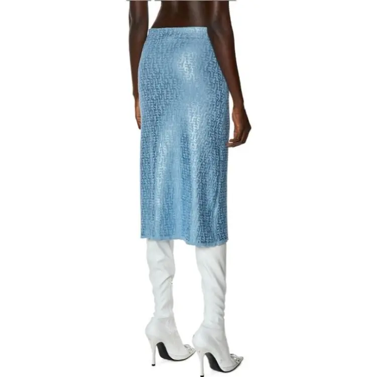DIESEL Ff-M-Ikaria Metallic-finish Skirt-2