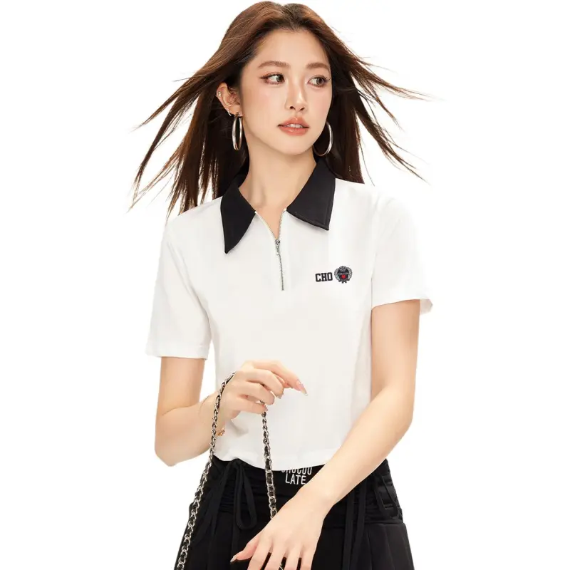  CHOCOOLATE Polo Shirt Women's WHX/White-2
