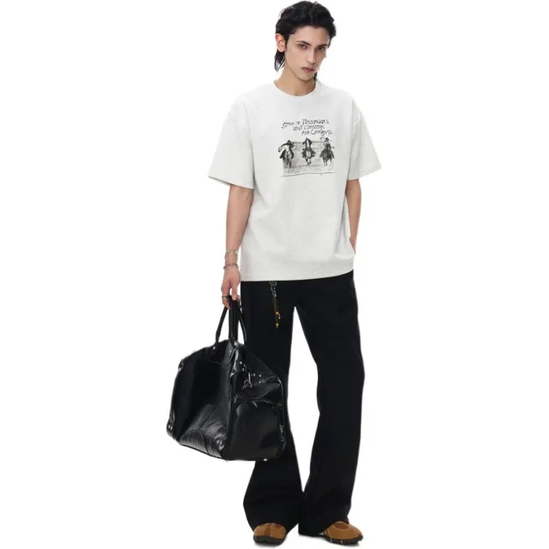 ENDRITES T Shirts Unisex Light Gray-4