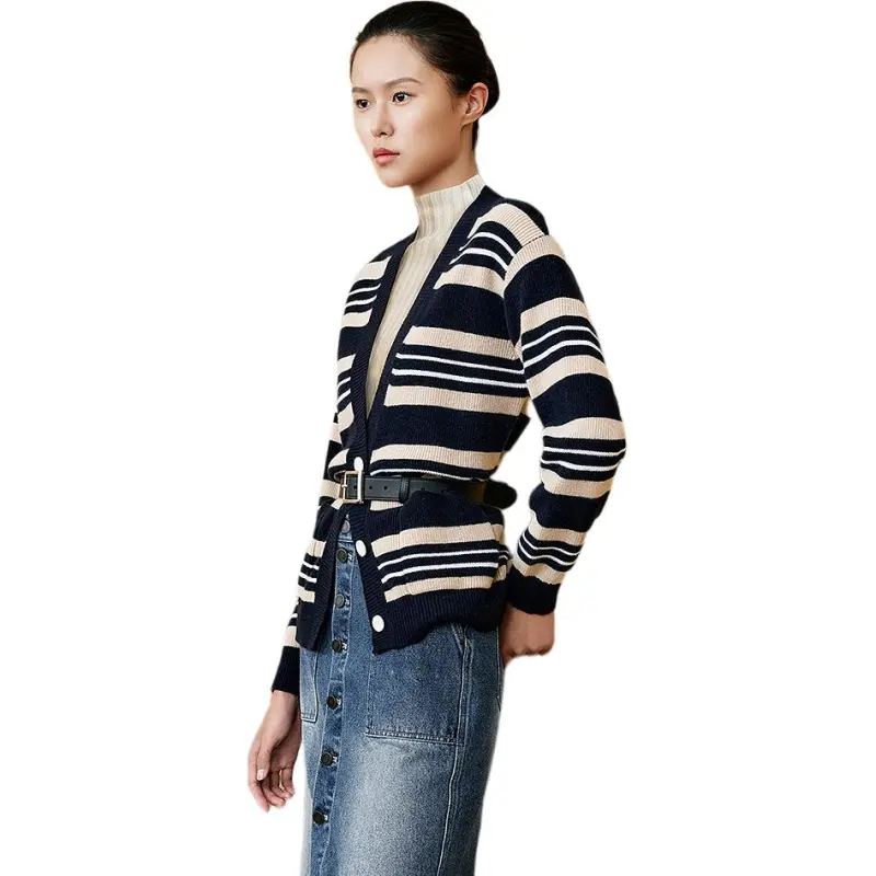 INSUN Cashmere Sweaters Women's Navy Blue-4