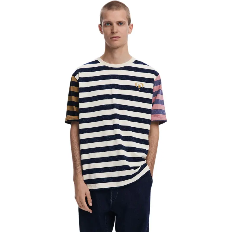 Desigual T Shirts Men Ecru-4