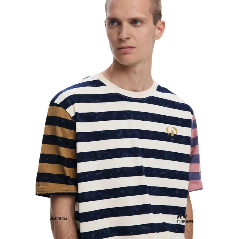 Desigual T Shirts Men Ecru-6