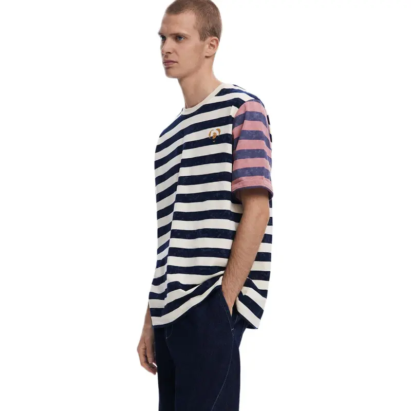 Desigual T Shirts Men Ecru-7