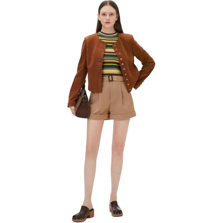 Caroline Jackets Women's Orange Coffee-5