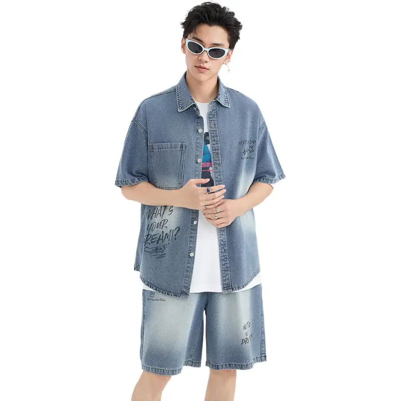 Three Blessings Casual Sportswear Men's Blue-2