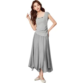 Love To Serve Skirt Set Women's Gray