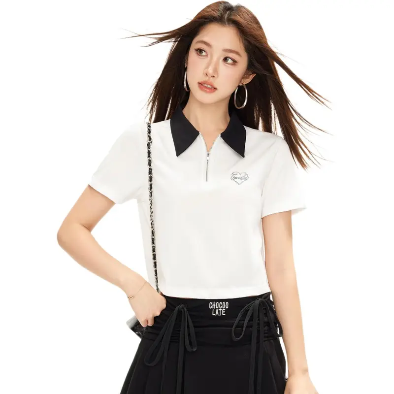  CHOCOOLATE Polo Shirt Women's White-3