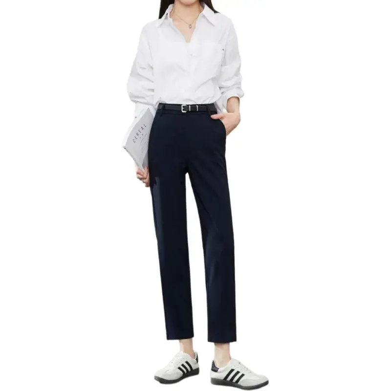 YIYANG Suit Trousers Women's Navy Blue-1
