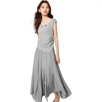 Love To Serve Skirt Set Women's Gray