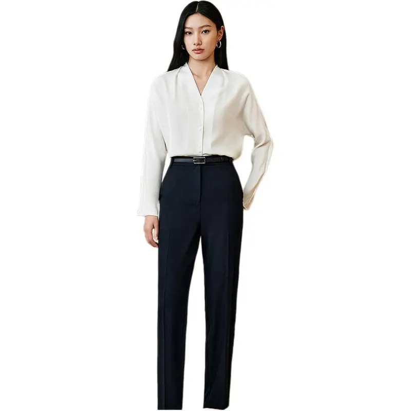 INSUN Suit Trousers Women's Navy Blue-1