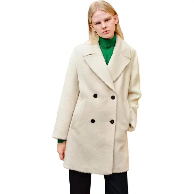 INSUN Coats Women's Ecru-3