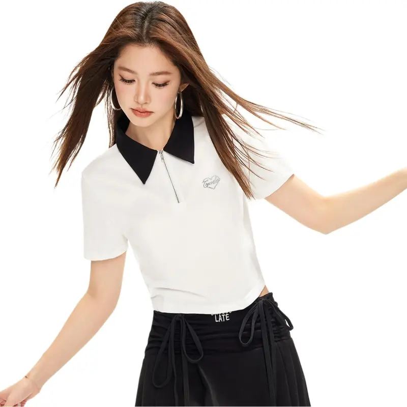  CHOCOOLATE Polo Shirt Women's White-4
