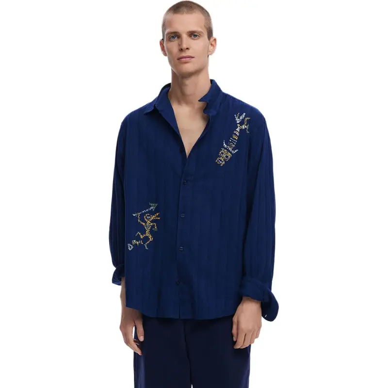 Desigual Shirts Men Blue-3