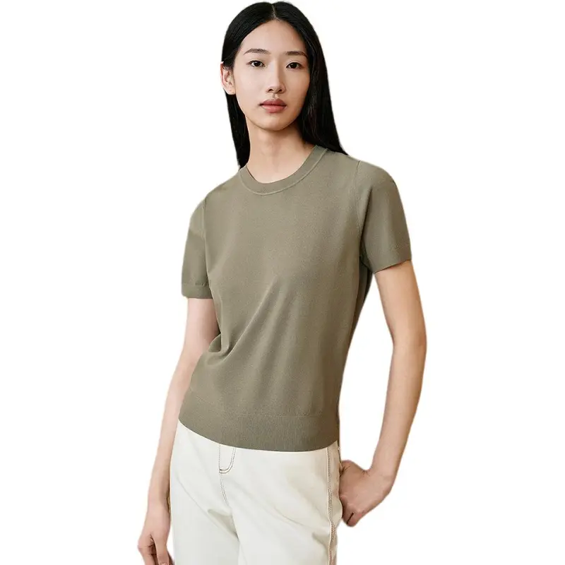 INSUN T Shirts Women's Olive Green-3