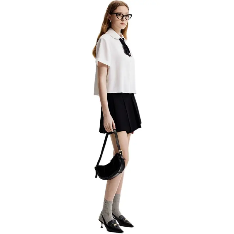 E.land Shirts Women's Ivory White/White-3