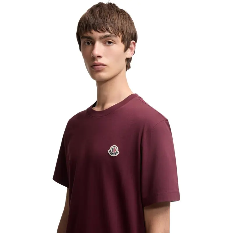 Moncler T Shirts Men White, Marine Blue, Burgundy-2
