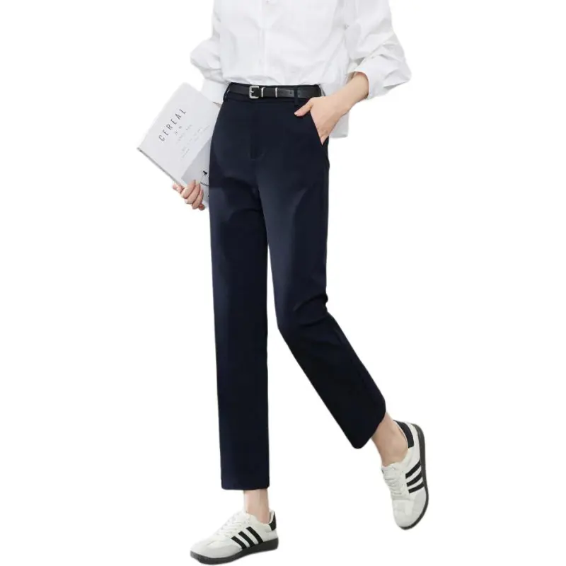 YIYANG Suit Trousers Women's Navy Blue-3