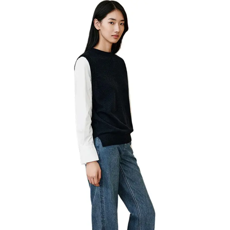 INSUN Cashmere Sweaters Women's Navy Blue-4