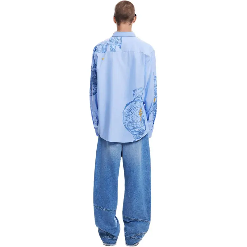 Desigual Shirts Men Light Blue-1