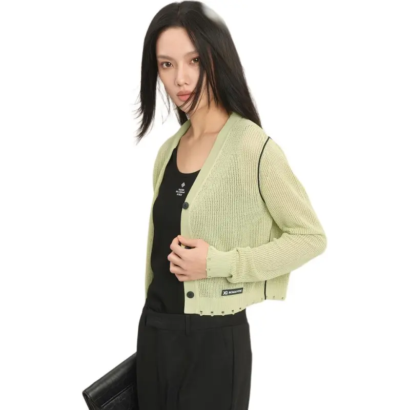 XG Crop Top Women's Light Green-2