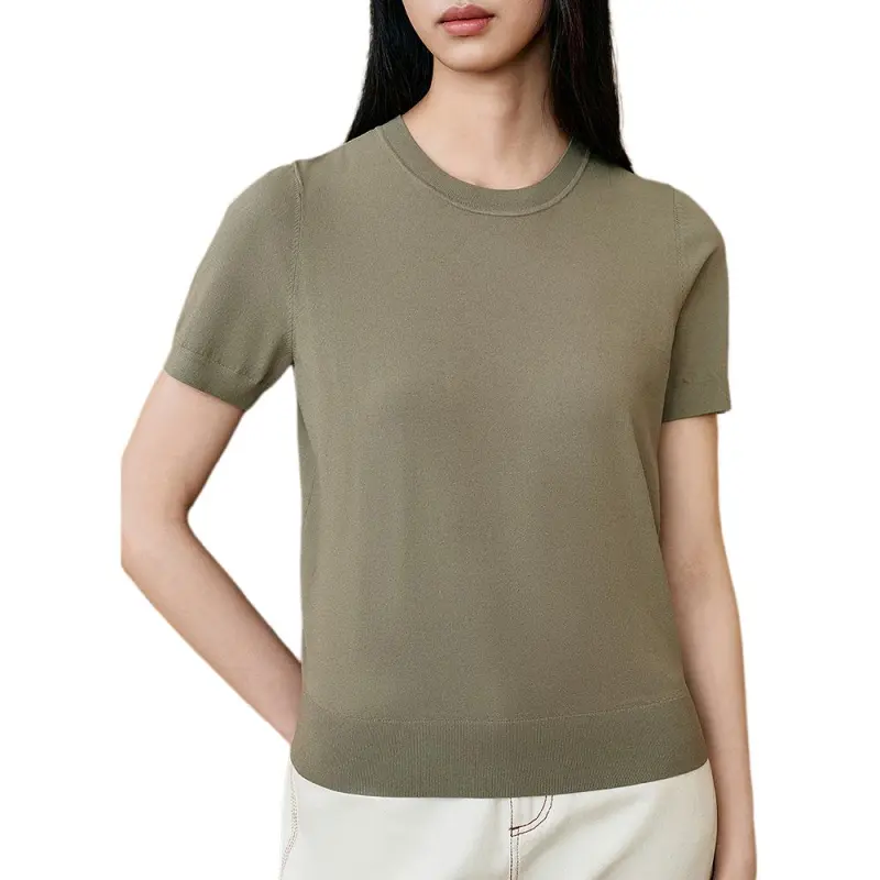 INSUN T Shirts Women's Olive Green-5