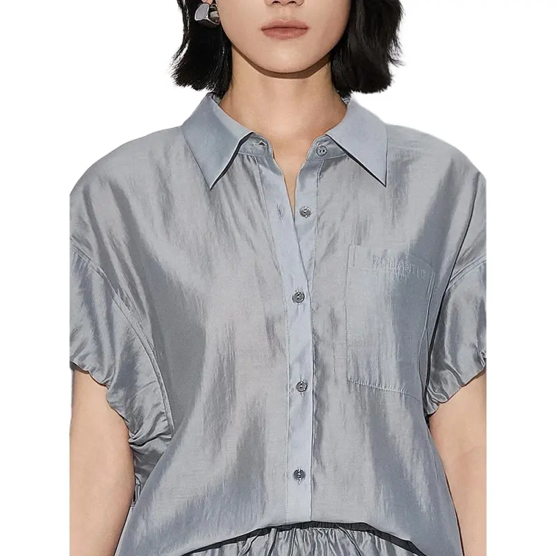 XG Shirt Matching Set Women's Gray Blue-3