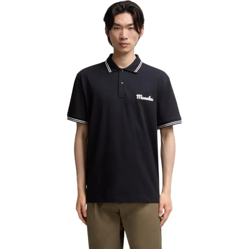 Moncler Polo Shirts Men Blue-2