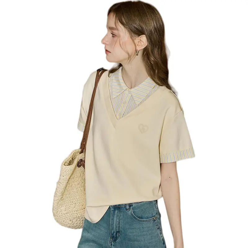 KUHNMARVIN T Shirts Women's Light Yellow-1