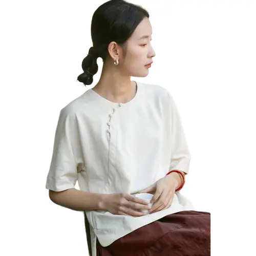 JIXIANGYUER T Shirts Women's Fish Belly White