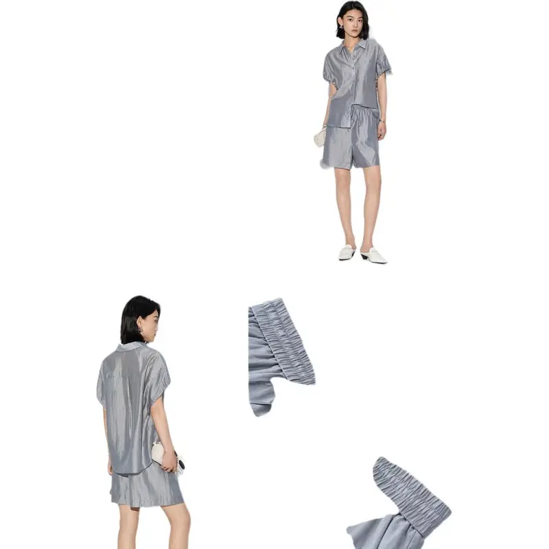 XG Shirt Matching Set Women's Gray Blue-4